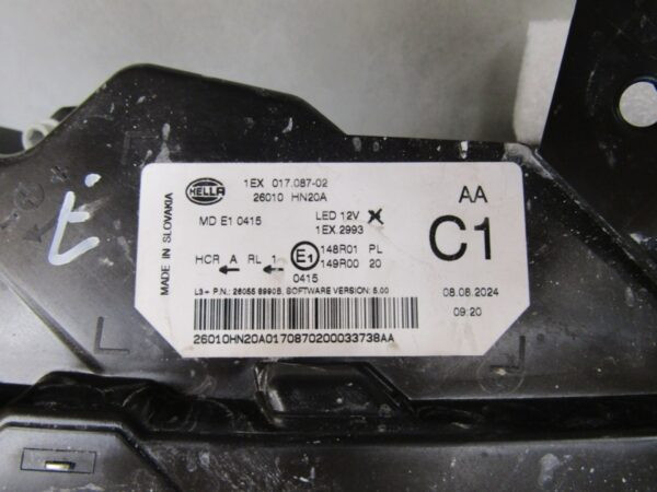 KOPLAMP NISSAN QASHQAI 3 III FACELIFT FULL LED 24- RH RECHTS 1EX017087-02 S1255/k4/6C