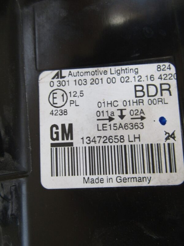 KOPLAMP OPEL ZAFIRA C FACELIFT STANDAARD MET LED LH LINKS 16-19 S1145/F20