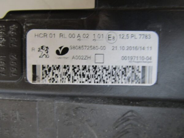 KOPLAMP Peugeot Expert 3 III Traveller 16-23 RECHTS 9808572580 S1141/C76
