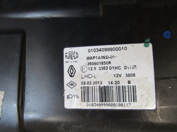 Koplamp Renault Clio 4 IV STANDAARD 12-16 LH 260601850R LINKS S1119/K4/2G