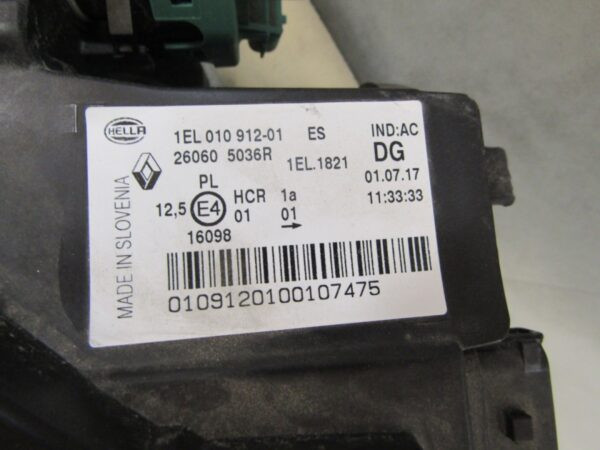KOPLAMP RENAULT ZOE NORMALE LENS 12-19 LH 260605036R LINKS S1146/B40