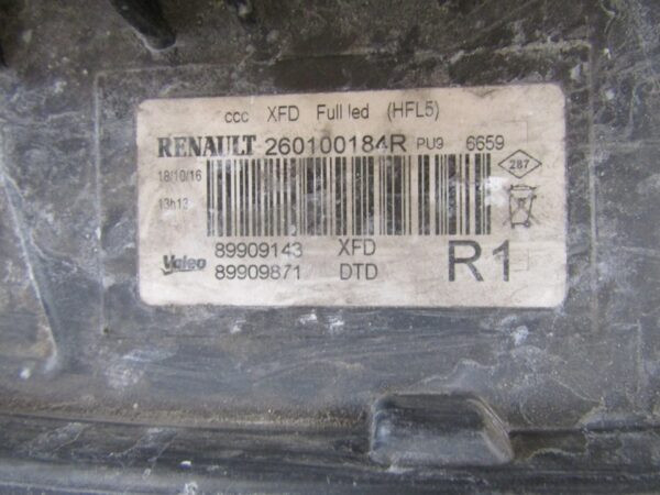 Koplamp Renault Talisman Full LED Rechts Rechts 15-20 260100184R S1187/D75