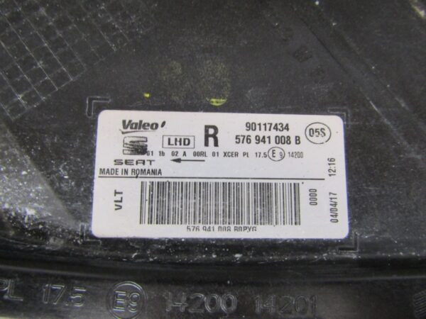 Koplamp SEAT ATECA 576 16-21 LED RECHTS 576941008B S1154/K4/4C