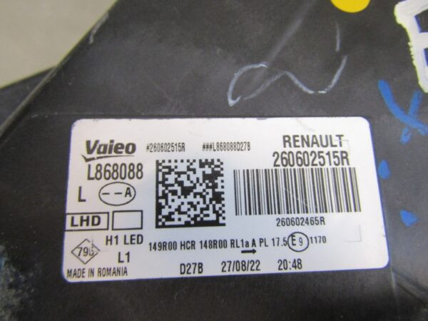 Koplamp DACIA DUSTER 2 II FACELIFT 21-24 LED LH LINKS 260602515R A1352/5K/4A