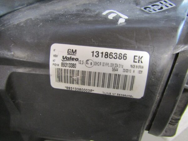 Koplamp OPEL CORSA D STANDAARD 06-11 RECHTS 13186386 A1216/4K/8A