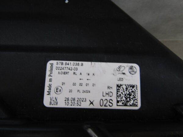 Koplamp Skoda Karoq FULL LED FACELIFT 21- RH RECHTS 57B941036B S1169/K5/10E