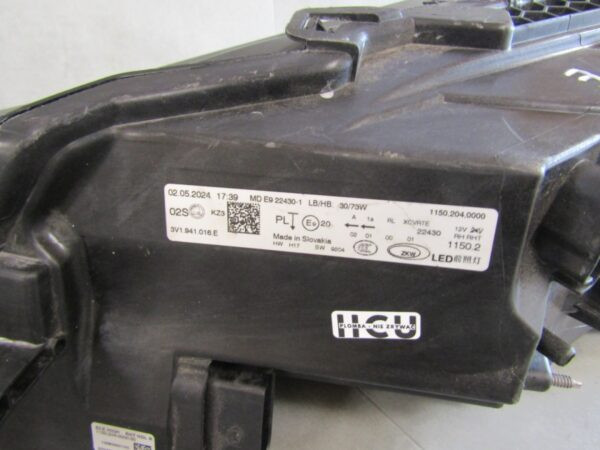 KOPLAMP SKODA SUPERB 3 III FACELIFT FULL LED 19-24 RH RECHTS 3V1941016E A1308/4K/14D