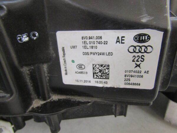 KOPLAMP AUDI A3 8V XENON 12-16 RH RECHTS 8V0941006 A1344/4K/15B