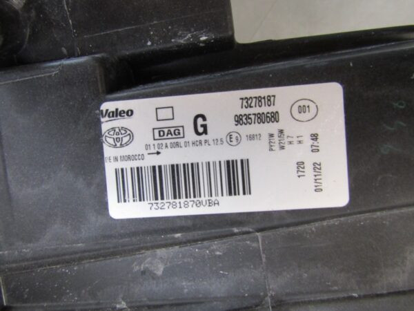 KOPLAMP TOYOTA PROACE CITY STANDAARD LH 19- 9835780680 S1121/K4/9B