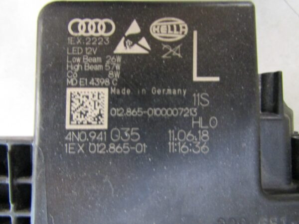 KOPLAMP AUDI A8 D5 VOLLEDIGE LED- LH LINKS 17-21 4N0941035 S1191/D201