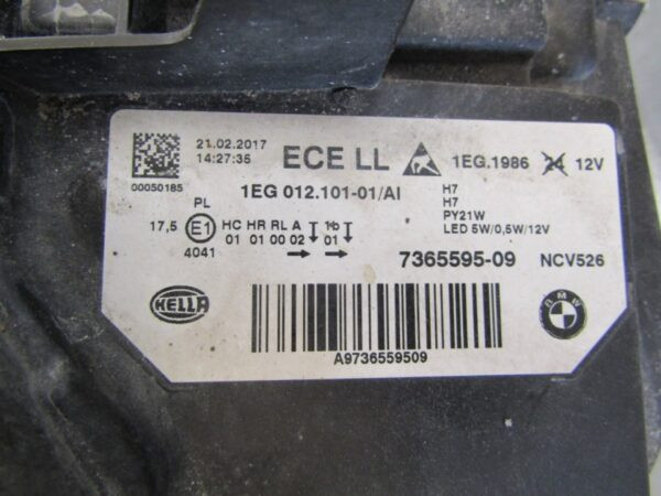 Koplamp BMW 3 SERIE F30 F31 FACELIFT LED 15-18 7365595 LINKS Q1042/K5 16F