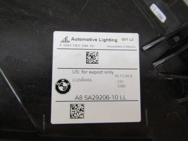Koplamp BMW X3 G01 X4 G02 FACELIFT LCI FULL LED SHADOWLINE 21-24 RH RECHTS 5A29206 S1155/K4/5F