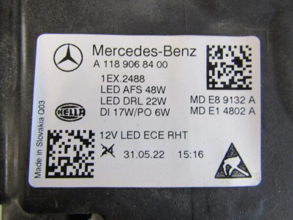 KOPLAMP Mercedes CLA W118 FULL LED PERFORMANCE 19-23 RH A1189068400 RECHTS Q1070/K4 2G