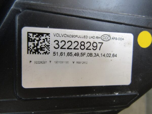 Koplamp Volvo XC90 II FULL LED ACTIVE BEAM 14-24 RH 32228297 Q1130/K5 5A