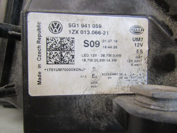 Koplamp VW VOLKSWAGEN Golf 7 VII FACELIFT FULL LED 16-20 5G1941059 LINKS Q1068/K4 2C
