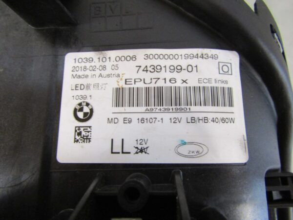 Koplamp BMW 5 SERIE G30 G31 LED 17-20 LH 7439199 LINKS Q1054/K5 2E