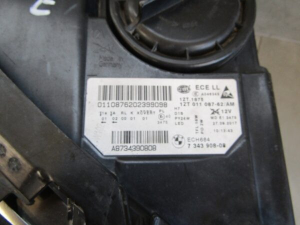 Koplamp BMW 5 SERIE F10 F11 FACELIFT LCI XENON 13-17 RH 7343908 RECHTS Q1090/K5 14A