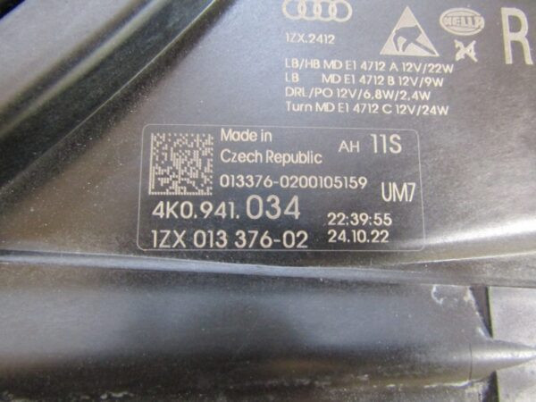 Koplamp Audi A6 C8 FULL LED 18- RH 4K0941034 RECHTS Q1045/K5 15A