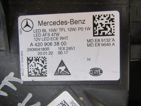 Koplamp Mercedes Citan 2 II W420 Full LED High Performance 21- Links A4209063800 S1215/4K/15C