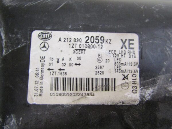 Koplamp MERCEDES E-KLASSE W212 09-12 XENON- Rechts A2128202059 S1245/F96