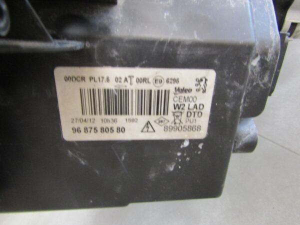 KOPLAMP PEUGEOT 508 1 I XENON RECHTS 10-14 9687580580 S1259/K5/13F