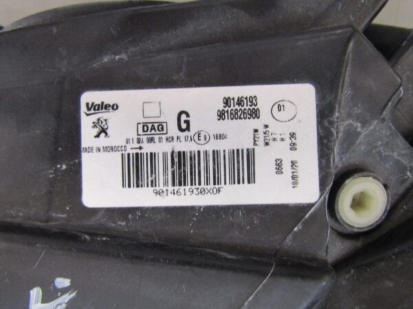 KOPLAMP PEUGEOT PARTNER 4 IV RIFTER STANDAARD 18-23 LH LINKS 9816826980 S1130/B171