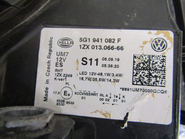 Koplamp VW VOLKSWAGEN Golf 7 VII GTE FACELIFT FULL LED 16-20 RH 5G1941082F RECHTS Q1097/A118