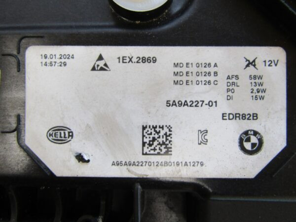 KOPLAMP BMW X1 U11 Full LED 22- LH 5A9A227 Q1132/K5 11B