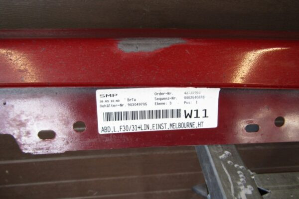 Zijskirt Links Dorpellijst BMW 3 F30 F31 11-18 Sedan Stationwagen 51777256911 Dorpel P12634
