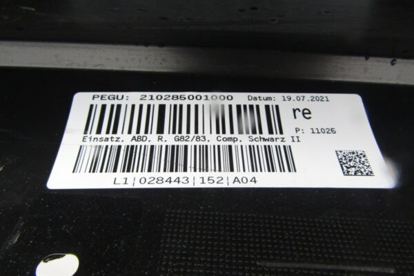Zijskirt Dorpellijst Rechts BMW M4 G82 G83 Coupé Cabrio 21 51778084410 Dorpel P12664