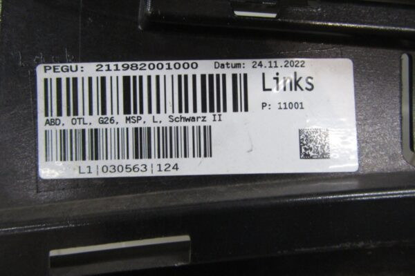 Zijskirt Dorpellijst Links, Montageslider Links BMW i4 G26 M Pakket MPakket 20- 51778078579 Dorpel P16044