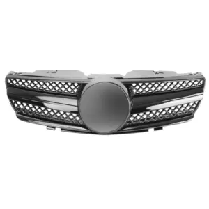 Grill Hoogglans Zwart Radiatorgrille AMG Look Mercedes SL R230 Pre-Facelift (2001-2006) Grille