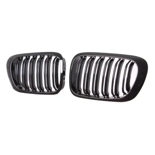 Grill Hoogglans Zwart Niergrill Dubbele Brug BMW 3 Serie Coupé E46 Pre-facelift (1999-2003) Grille