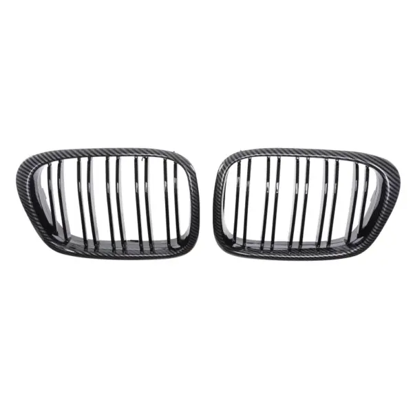 Grill Carbon-Look Dubbel-Bar Niergrille BMW 5 Serie E39 (1995-2003) Grille