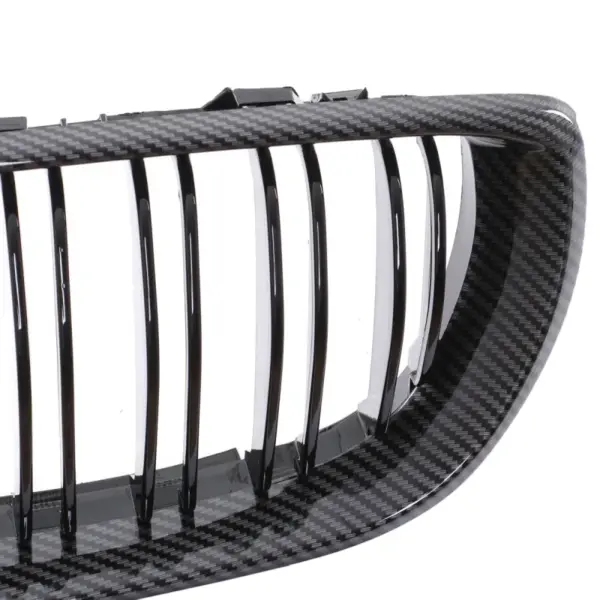 Grill Niergrill Carbon Look Dubbele Brug BMW 3 Serie E46 Facelift (2001-2005) Grille