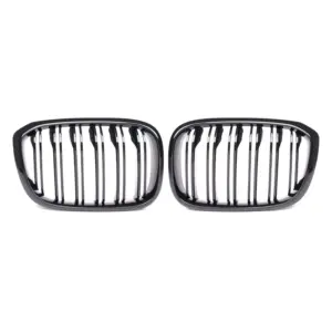 Grill Niergrill glanzend zwart dubbele bar  BMW X3 G01 G02 Pre-Facelift (2017-2021) Grille