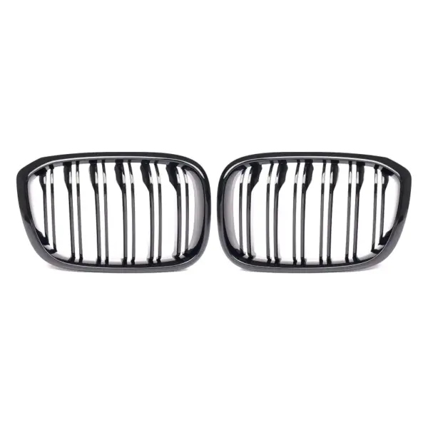 Grill Niergrill glanzend zwart dubbele bar  BMW X3 G01 G02 Pre-Facelift (2017-2021) Grille