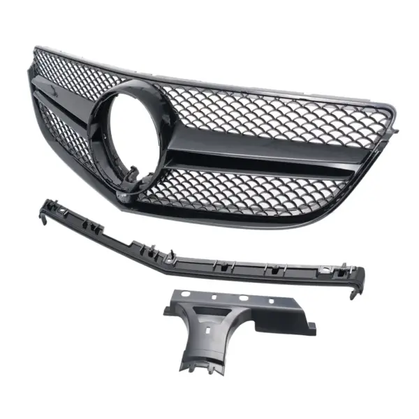 Grill Hoogglans Zwart Radiatorgrille AMG-look Mercedes E-Klasse Coupé C207/A207 Facelift (2013–2017) Grille