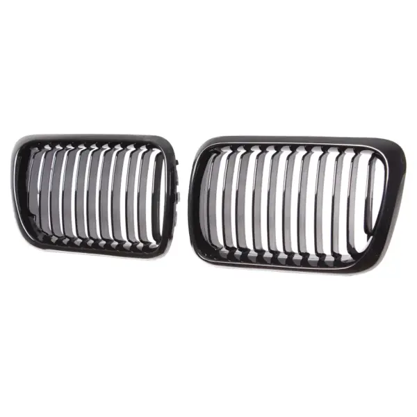 Grille Hoogglans Zwart Niergrill enkele bar BMW 3 Serie E36 Facelift (1996-2000) Grille