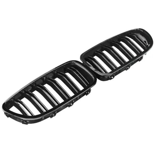Grill Hoogglans Zwart Niergrill dubbele brug BMW 5 Serie F10 F11 (2010-2016) Grille