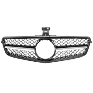 Grill Hoogglans Zwart Radiatorgrille met Chroom AMG Look Mercedes C-Klasse W204 S204 C204 (2007-2014) Grille