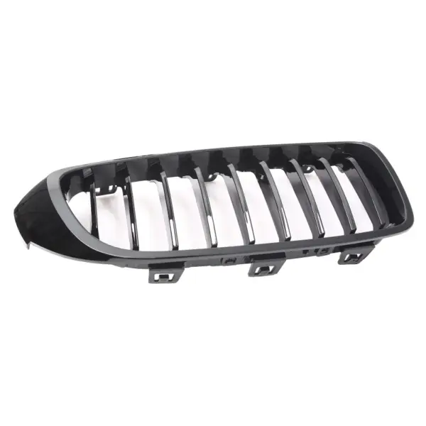 Grill Niergrill Glanzend Zwart Enkele Spijl BMW 4 Serie F32 F33 F36 (2013-2020) en BMW M3/M4 F80 F82 F83 (2014-2020) Grille
