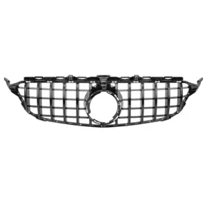 Grill Hoogglans Zwart Radiatorgrille GT Panamericana Mercedes C-Klasse W205 S205 C205 A205 Facelift (2018-2021) Grille