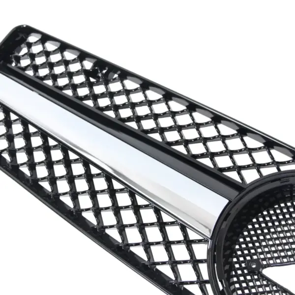 Grill Hoogglans Zwart Radiatorgrille Chroom AMG look Mercedes SL R129 (1989–2001) Grille