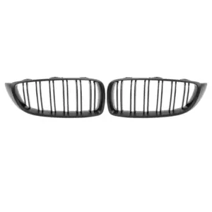 Grill Niergrill Mat Zwart Dubbele Spijl BMW 4 Serie F32 F33 F36 (2013-2020) en BMW M3/M4 F80 F82 F83 (2014-2020) Grille