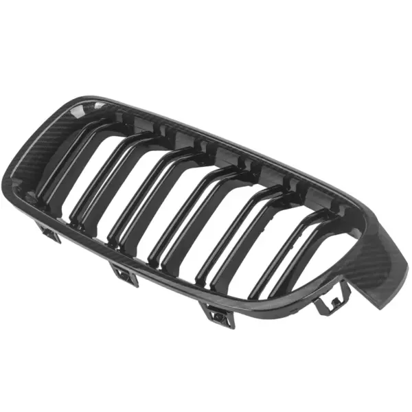 Grill Niergrill Carbon Look Dubbele Brug BMW 3 Serie F30 F31 (2011-2019) Grille