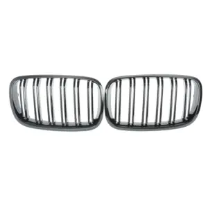 Grill Hoogglans Zwart Niergrill Dubbele Spijlen BMW X5 E70 E71 (2007–2013) Grille