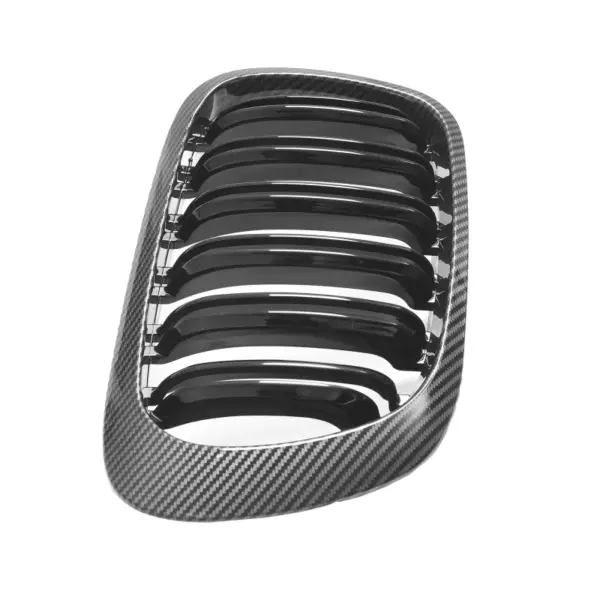 Grill Niergrill Carbon Look dubbele spijl BMW 3 Serie Coupé E46 pre-facelift (1999-2002) Grille