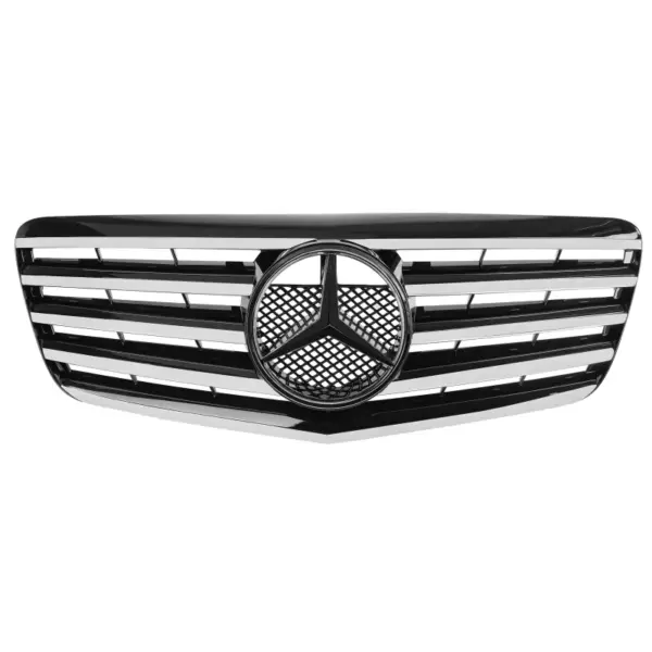 Grill Hoogglans Zwart Chroom Radiatorgrille Mercedes E-Klasse W211 S211 VF211 Facelift (2006-2009) Grille