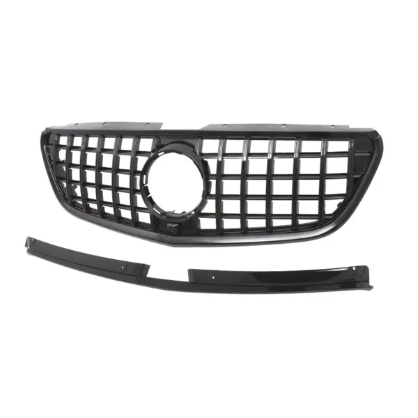 Grill Hoogglans Zwart Radiatorgrille GT Panamericana Mercedes Vito W447 pre-facelift (2014-2019) Grille
